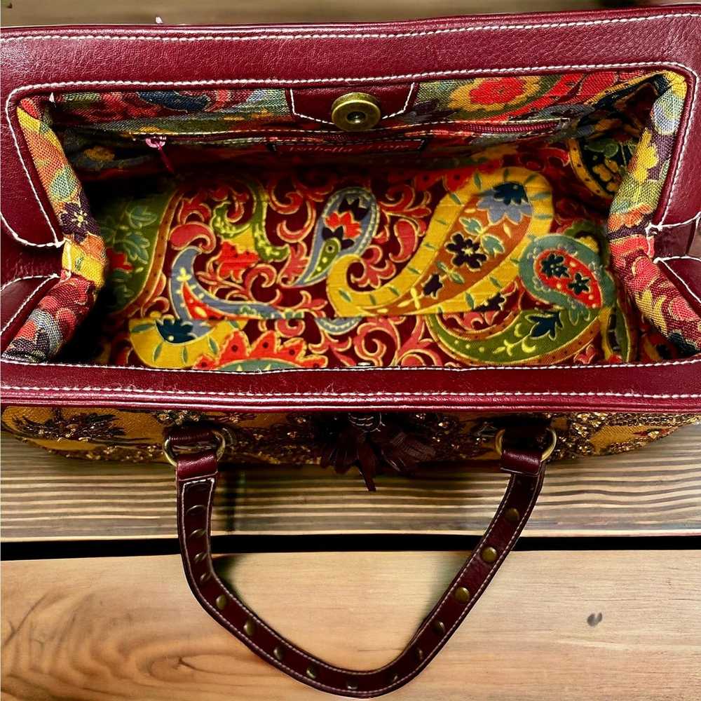 Vintage Isabella Fiore Floral Sequined Bag - image 6