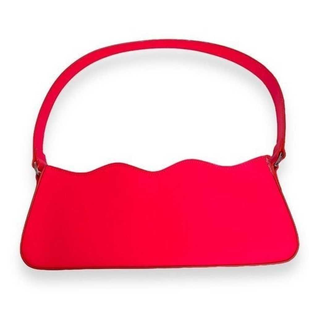 Mach and Mach Hot Pink Wave Baguette Leather Bag … - image 12
