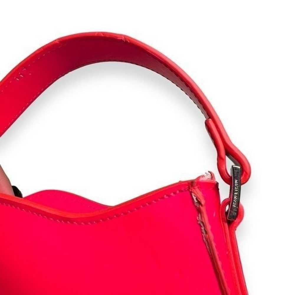 Mach and Mach Hot Pink Wave Baguette Leather Bag … - image 3