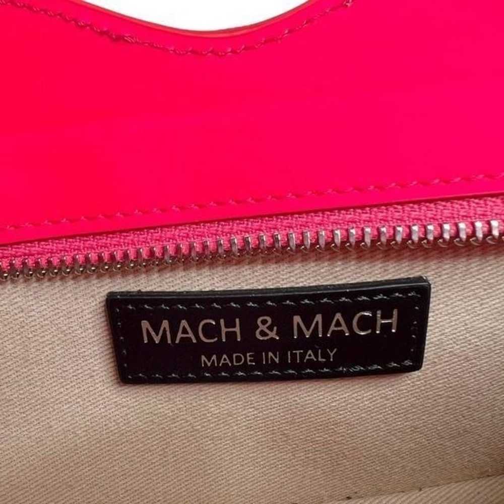 Mach and Mach Hot Pink Wave Baguette Leather Bag … - image 7