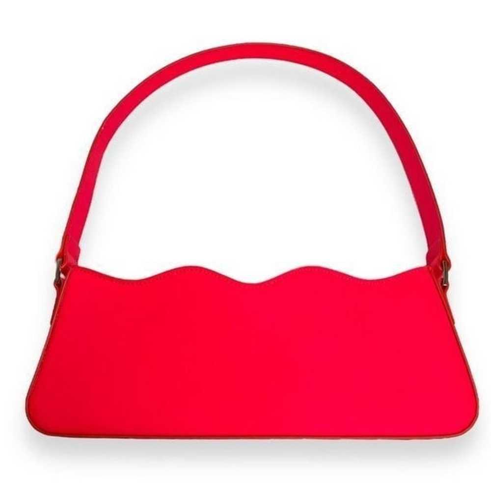 Mach and Mach Hot Pink Wave Baguette Leather Bag … - image 8