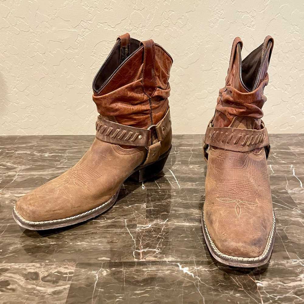 Caballo Dorado Leather Cowboy Booties - image 12