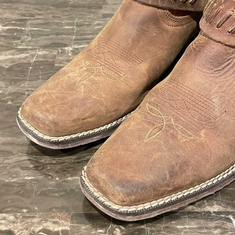 Caballo Dorado Leather Cowboy Booties - image 2