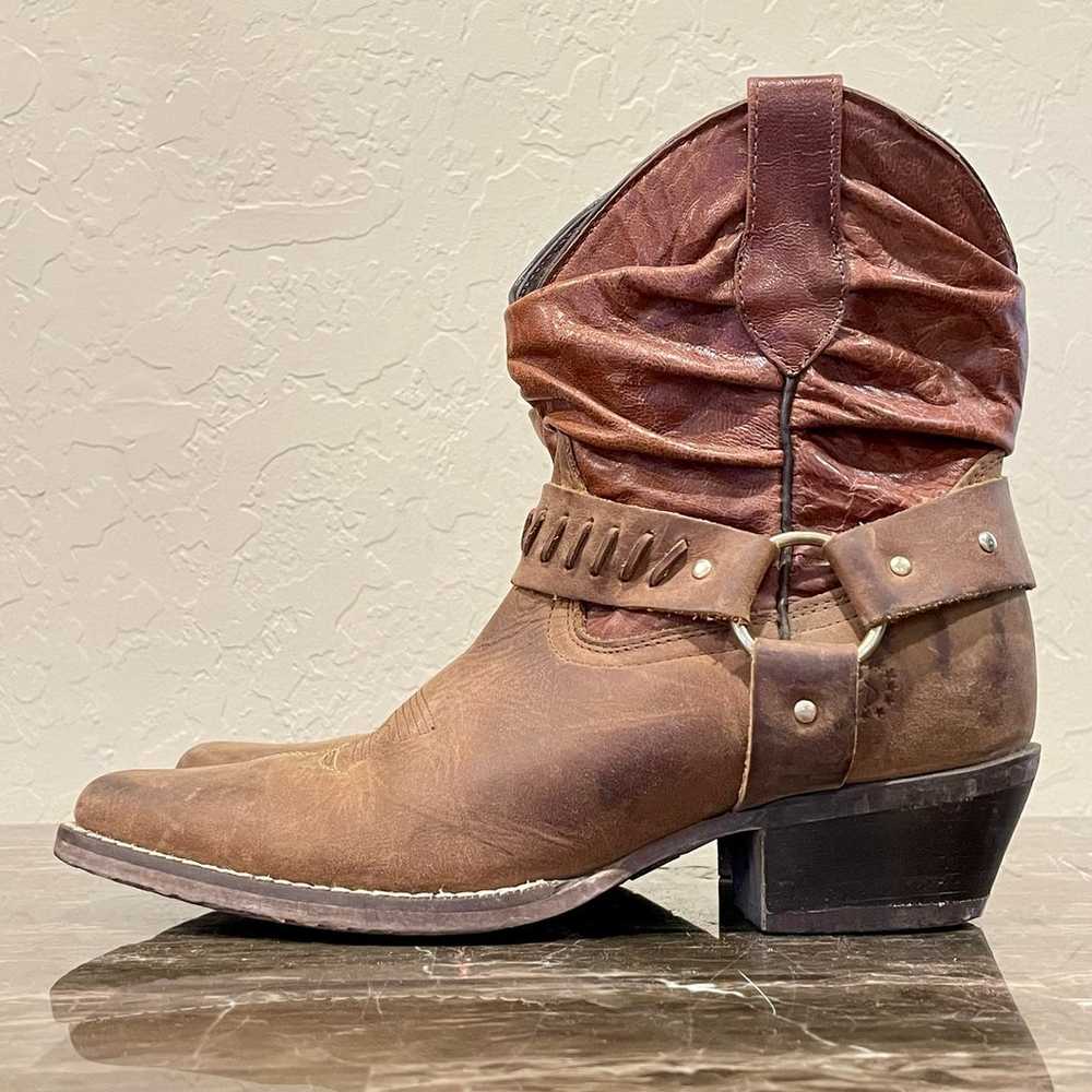 Caballo Dorado Leather Cowboy Booties - image 3