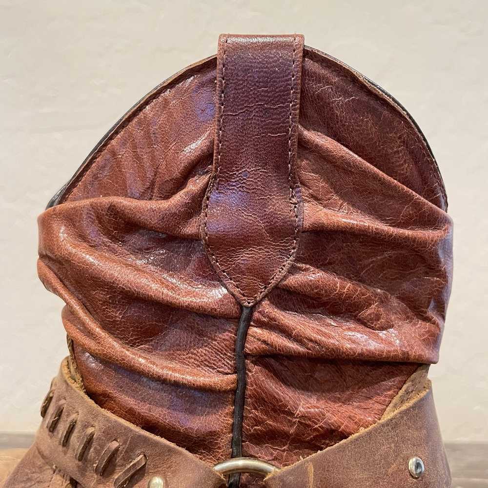 Caballo Dorado Leather Cowboy Booties - image 4