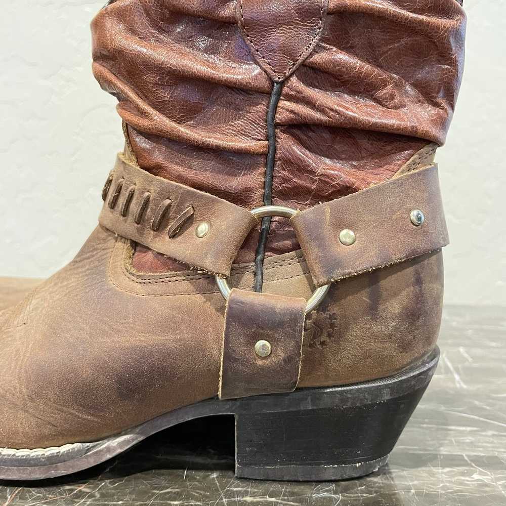Caballo Dorado Leather Cowboy Booties - image 5