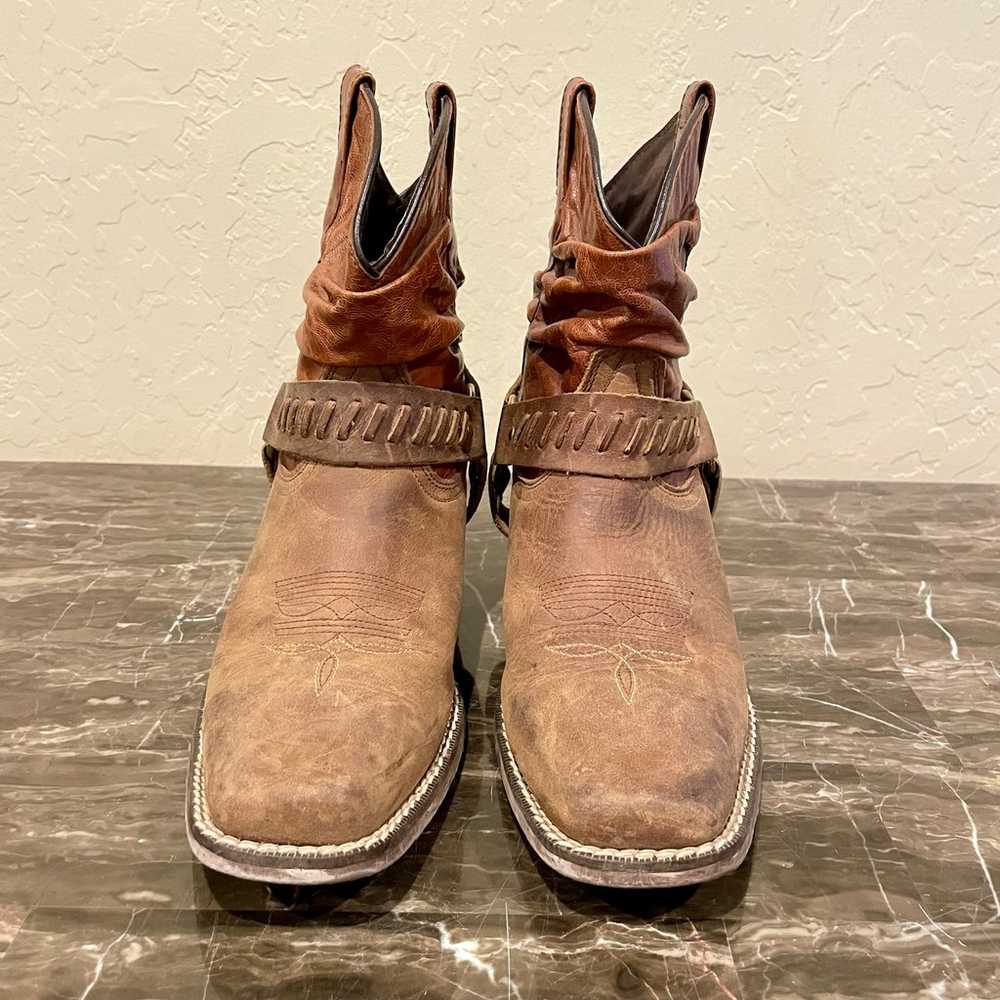 Caballo Dorado Leather Cowboy Booties - image 6