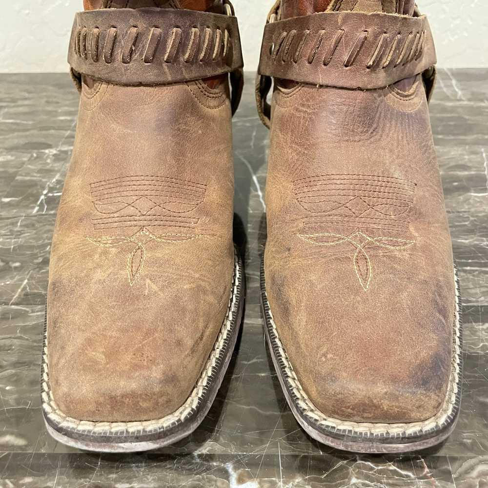 Caballo Dorado Leather Cowboy Booties - image 7