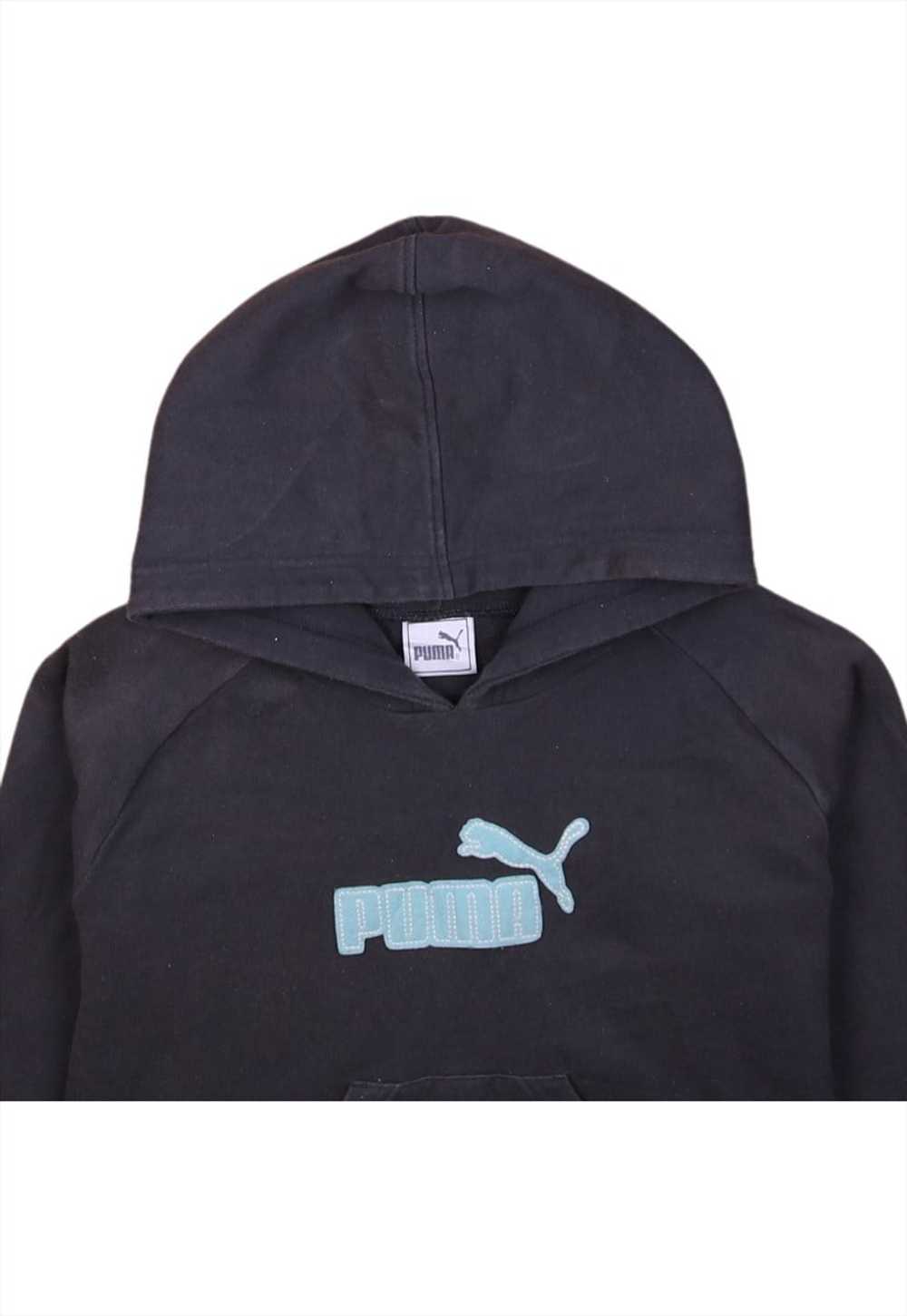 Vintage 90's Puma Hoodie Spellout Heavyweight Gre… - image 4