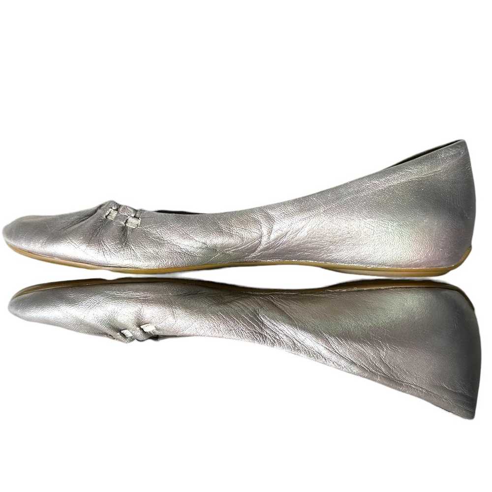 COLE HAAN- Gold/Pewter Puckered Metallic Ballet F… - image 4