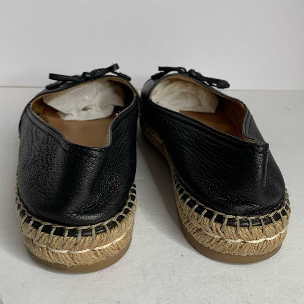 Prada black Napa leather bow tie espadrille - image 7