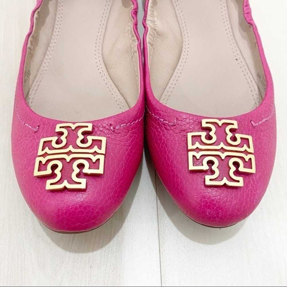 TORY BURCH Melinda Carnation Red Tumbled Leather … - image 3