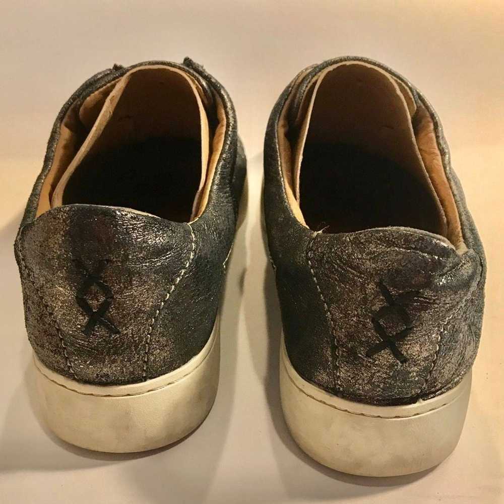 FRYE BLACK AND GOLD LEATHER SNEAKERS 8 - image 6