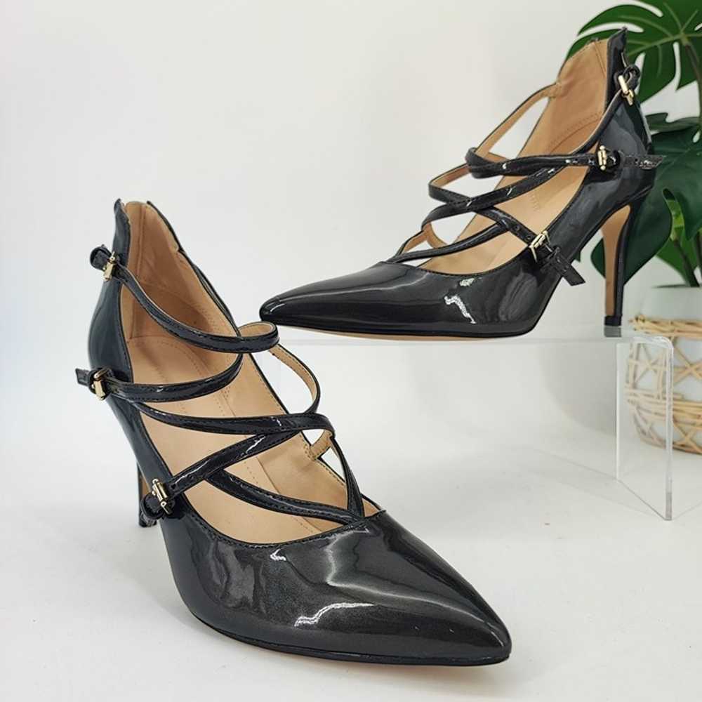 Marc Fisher Woman's Black Faux Leather Pumps High… - image 1