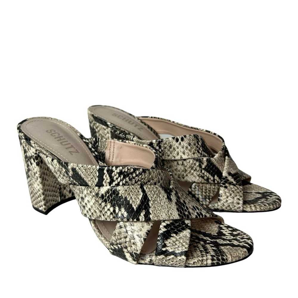 Schutz women’s Rovane snake print Slide pumps ope… - image 2