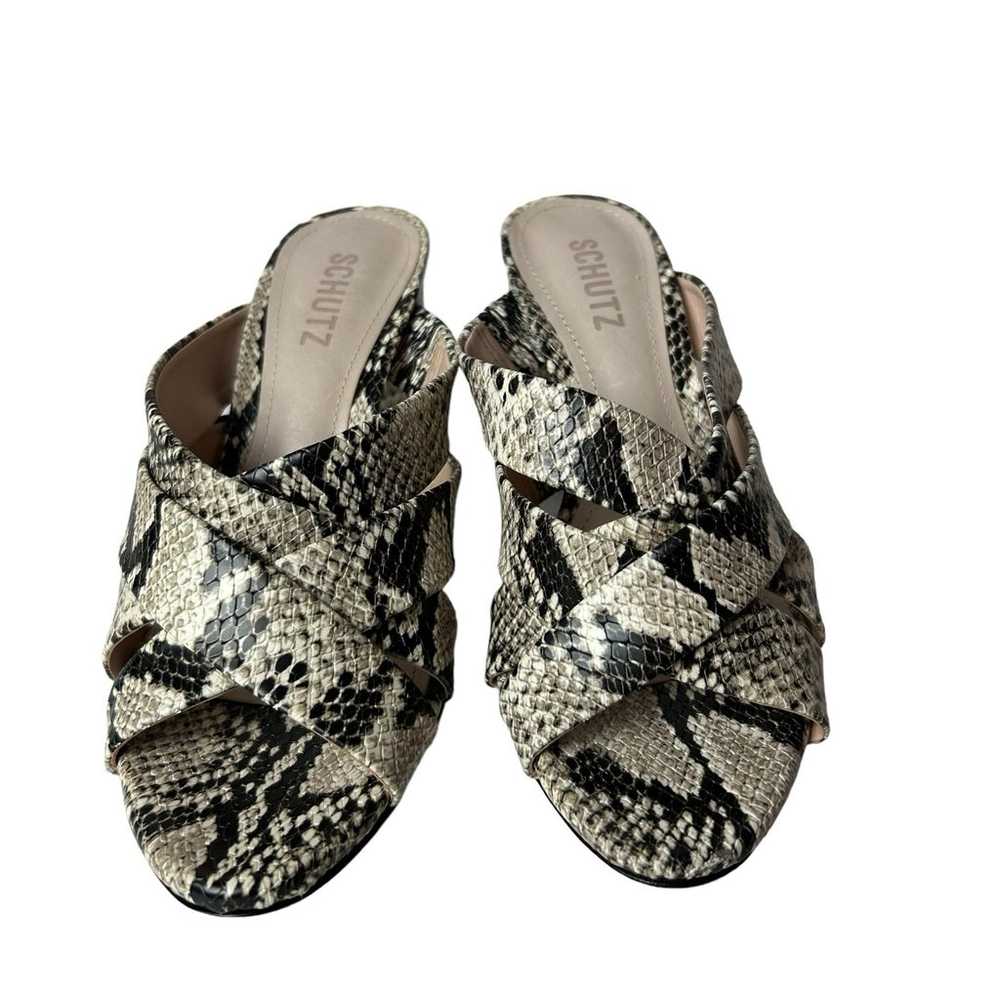 Schutz women’s Rovane snake print Slide pumps ope… - image 3