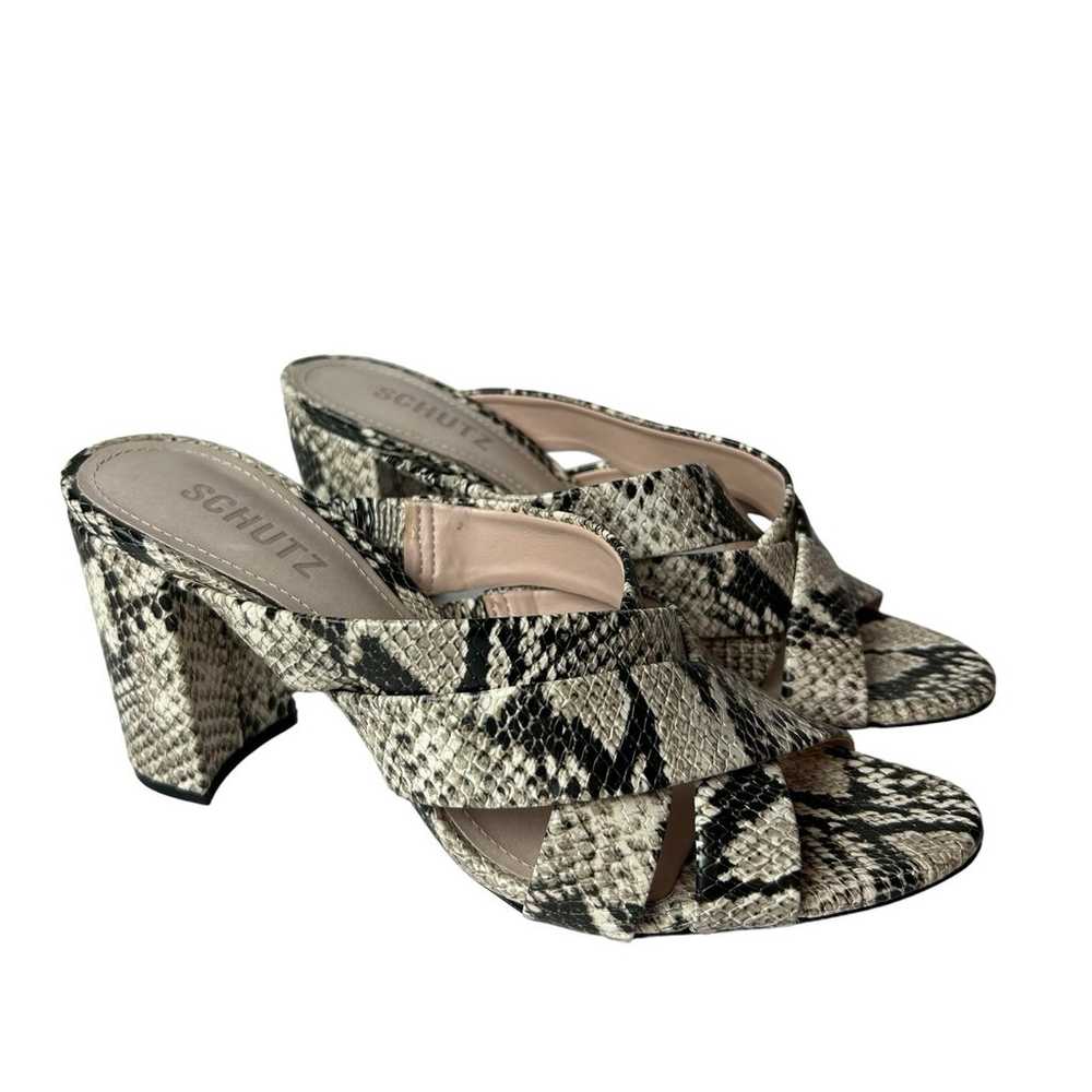 Schutz women’s Rovane snake print Slide pumps ope… - image 4