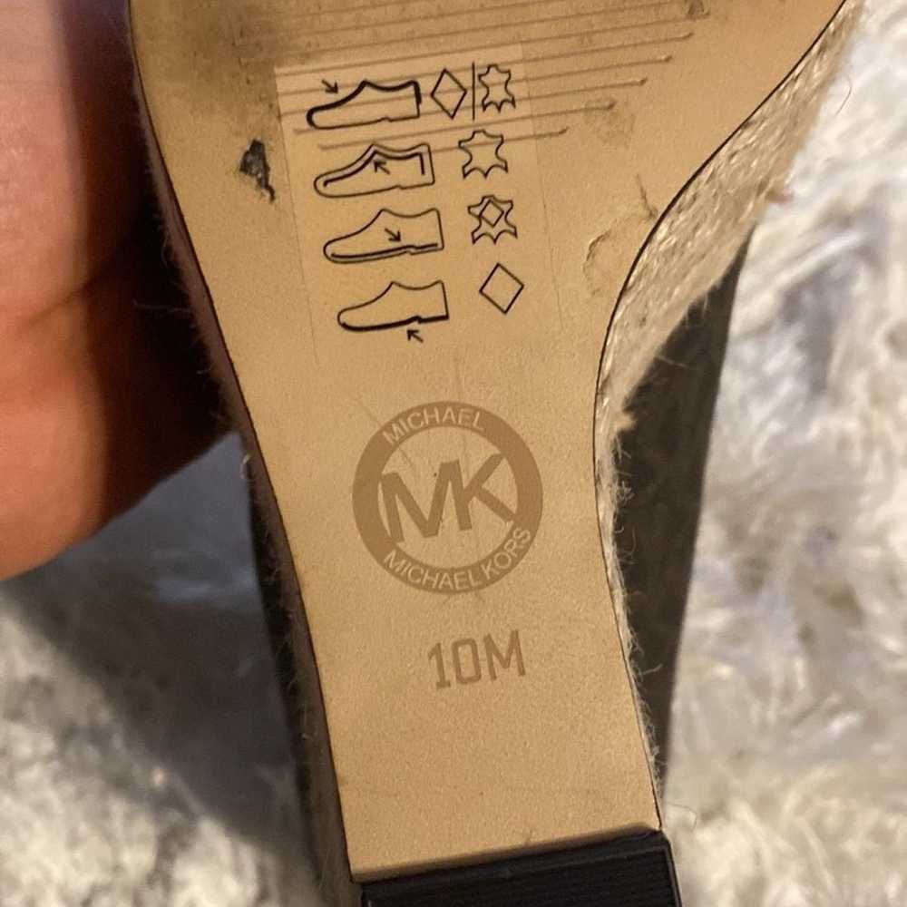 Michael Kors MK Logo Peep Toe, Size 10 - image 10