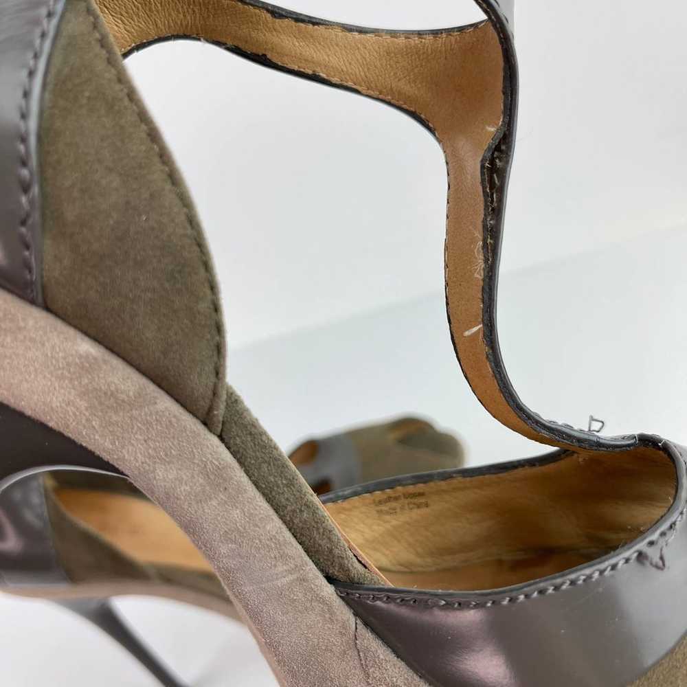 L.A.M.B Taupe Suede High Platform Stiletto Heels … - image 9