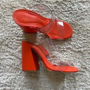 SCHUTZ Victorie Orange High Block Heels