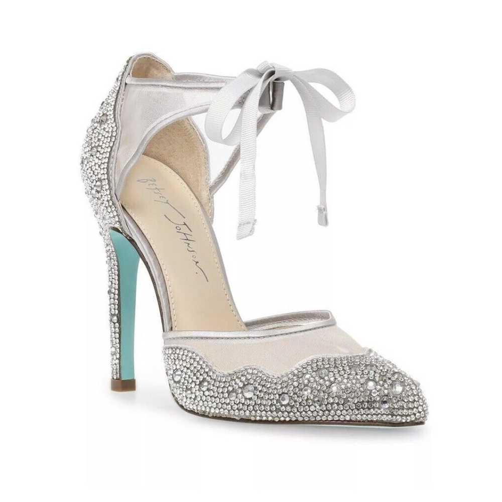 Betsey Johnson SB-Iris Women's Heels Silver Bedaz… - image 1