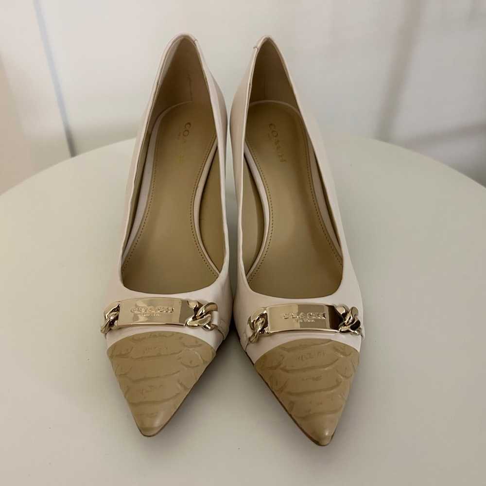 Coach shoes heels white women’s 7 - image 2