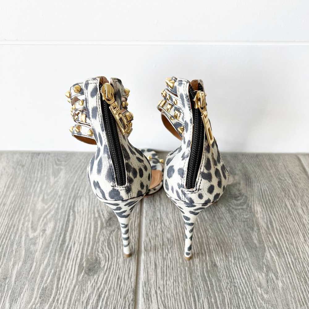 Schutz Women’s Animal Print Heels Studded Ankle S… - image 3