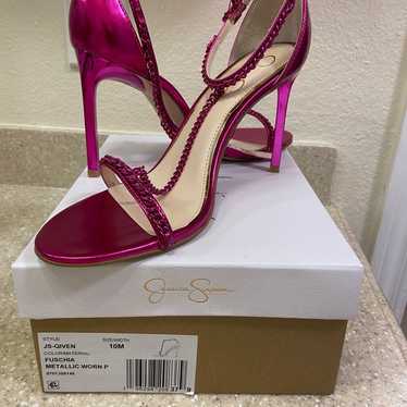 Jessica Simpson's pink stiletto sandals size 10 - image 1