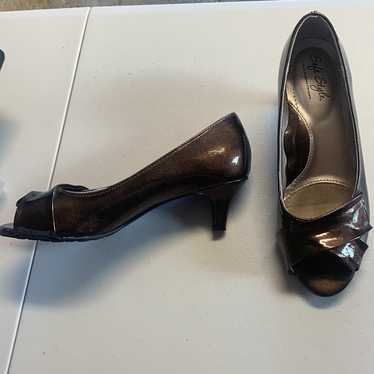 Dark Brown Patent Leather Heels