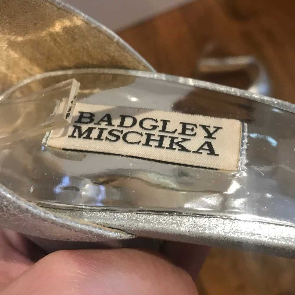Badgley Mischka silver embellished sandals - image 5