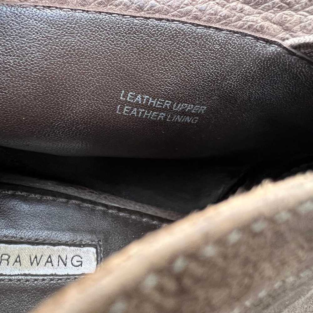 Vera Wang Royce Leather Bow Heel Peep Toe Booties… - image 11