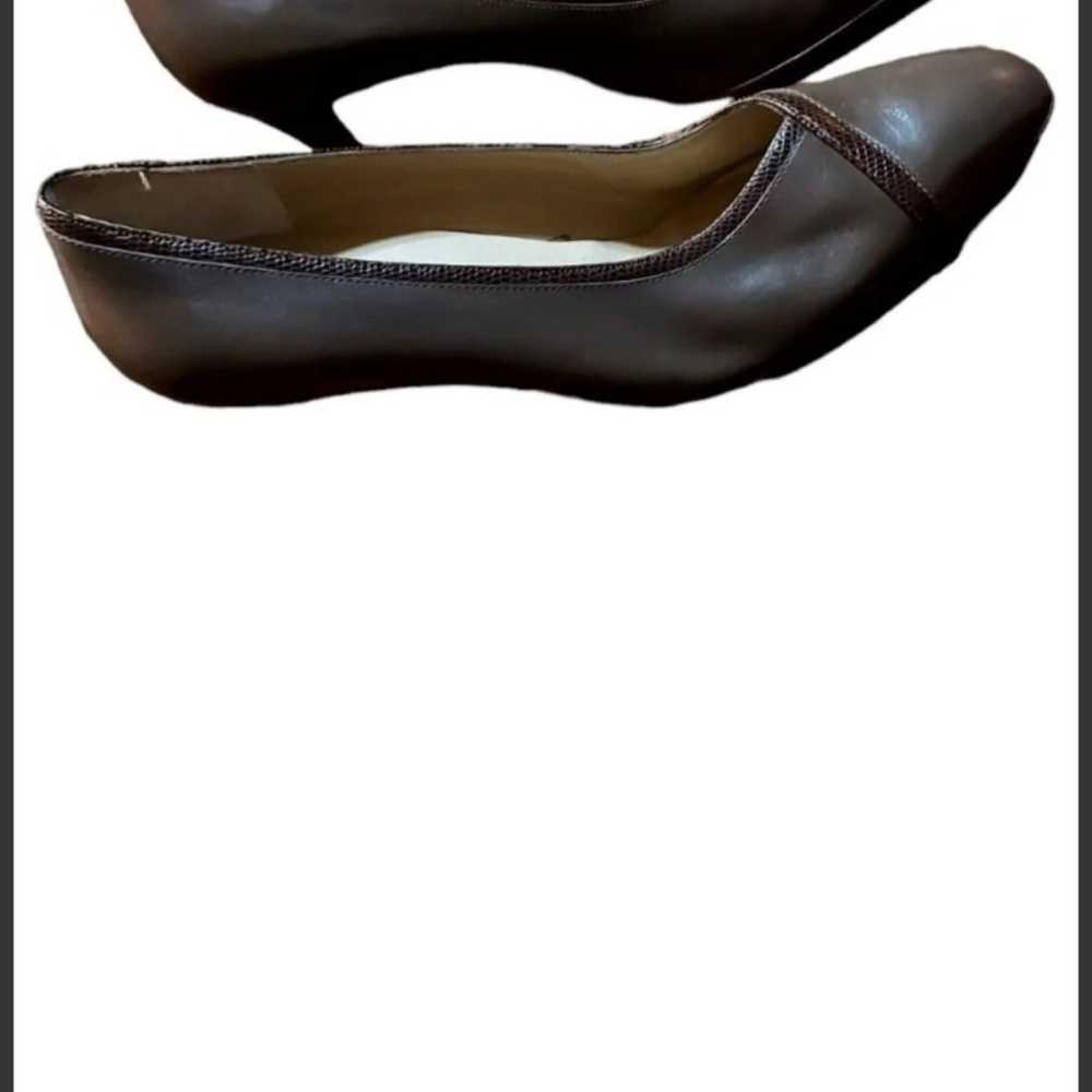 Salvatore Ferragamo Florence Shoes 9 Brown Pointe… - image 3