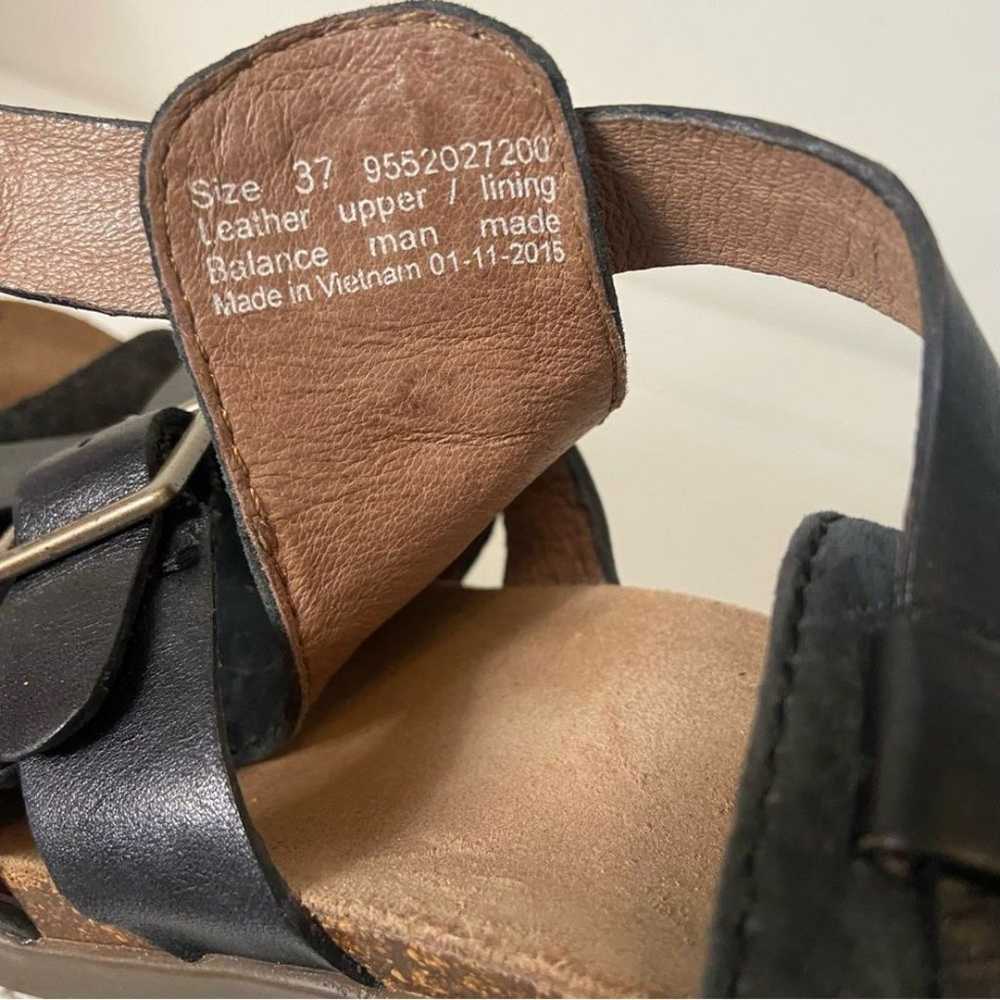 Dansko Dominique Black Leather Sandal Block Heel … - image 10