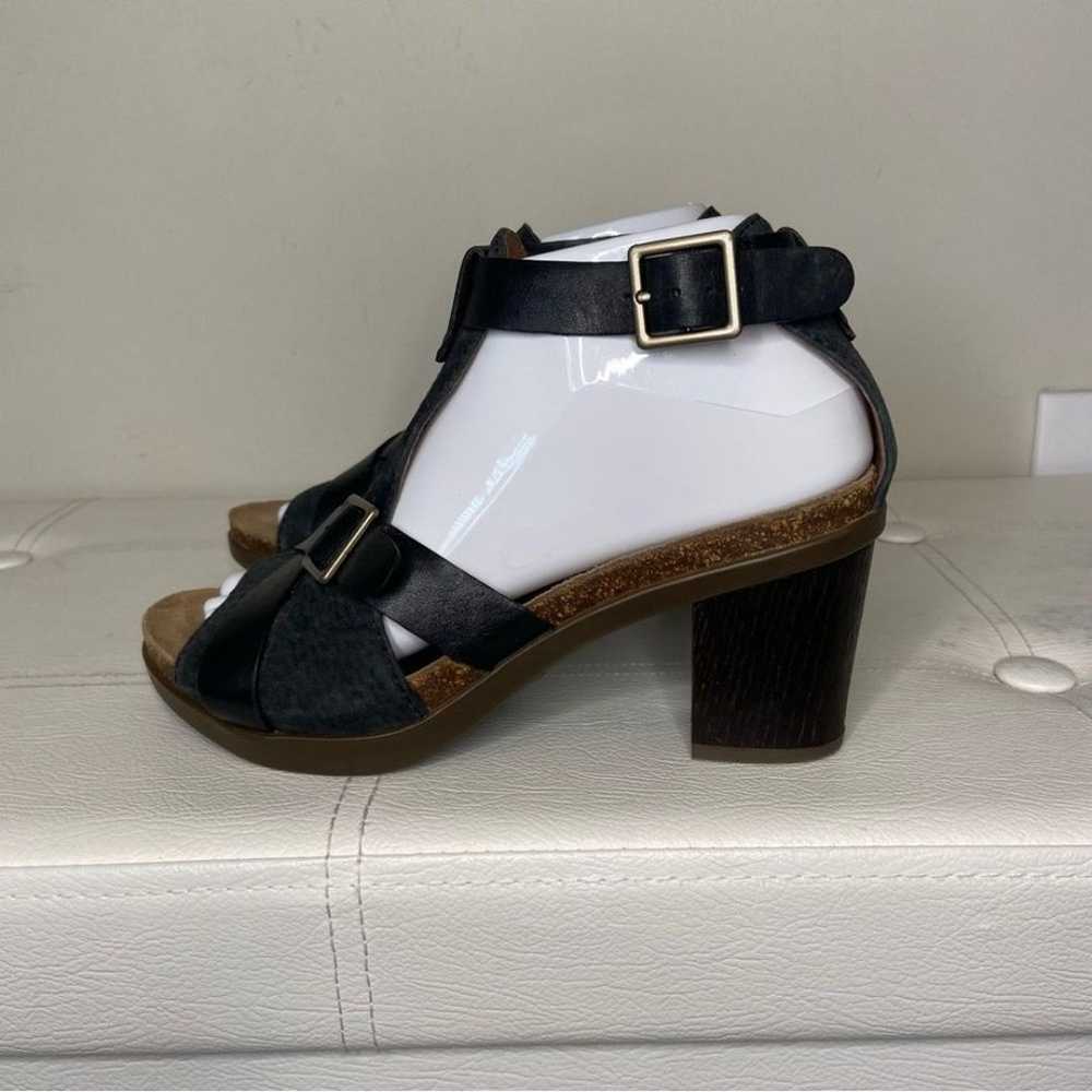 Dansko Dominique Black Leather Sandal Block Heel … - image 7