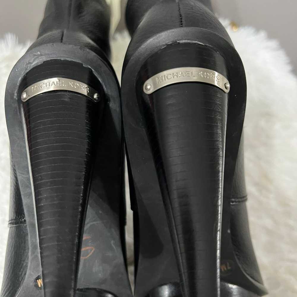 Michael Kors  Black Leather Peep Toe Lace Up - image 3