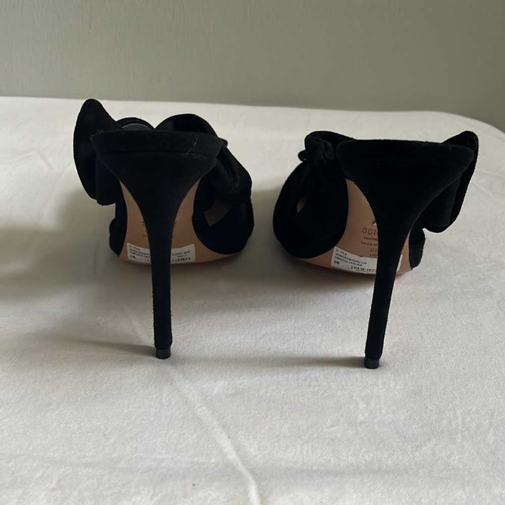 Schutz black pointed toe stiletto heels with bow … - image 4