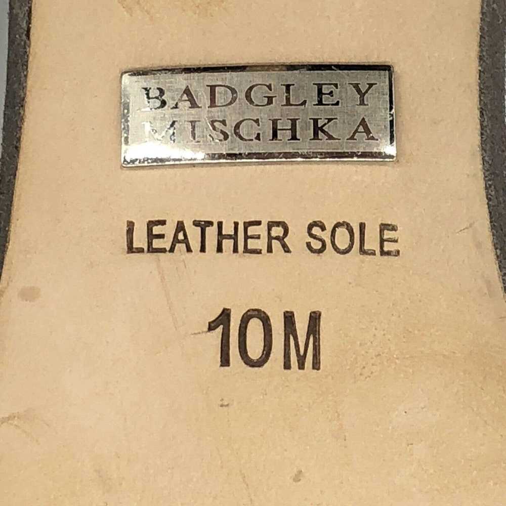 Badgley Mischka Sz 10 Silver Leather Open Toe Hee… - image 10