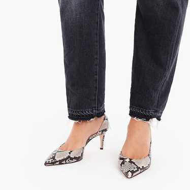 J.Crew Snake-Embossed leather Pumps