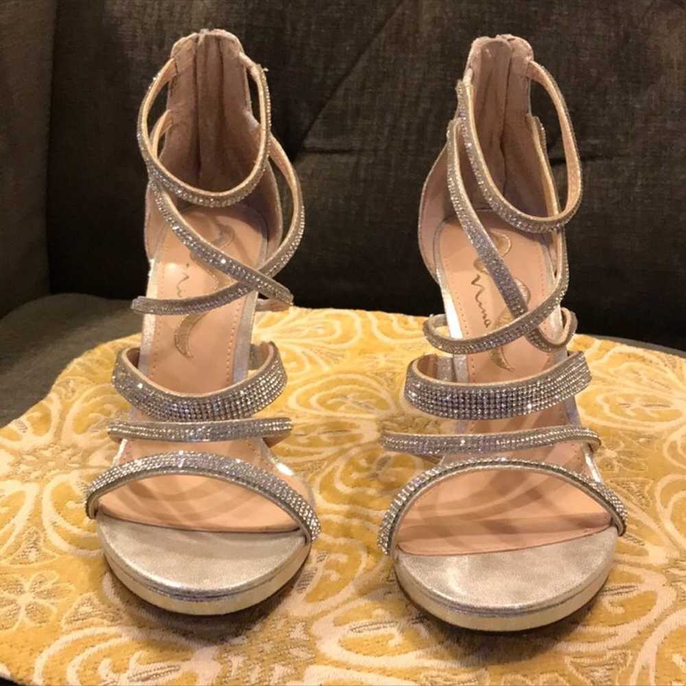 Nina cage dressy bling heels size 8 - image 3
