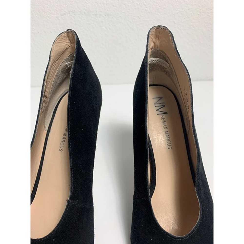 Neiman Marcus Black Leana Suede High Collar Pumps… - image 10