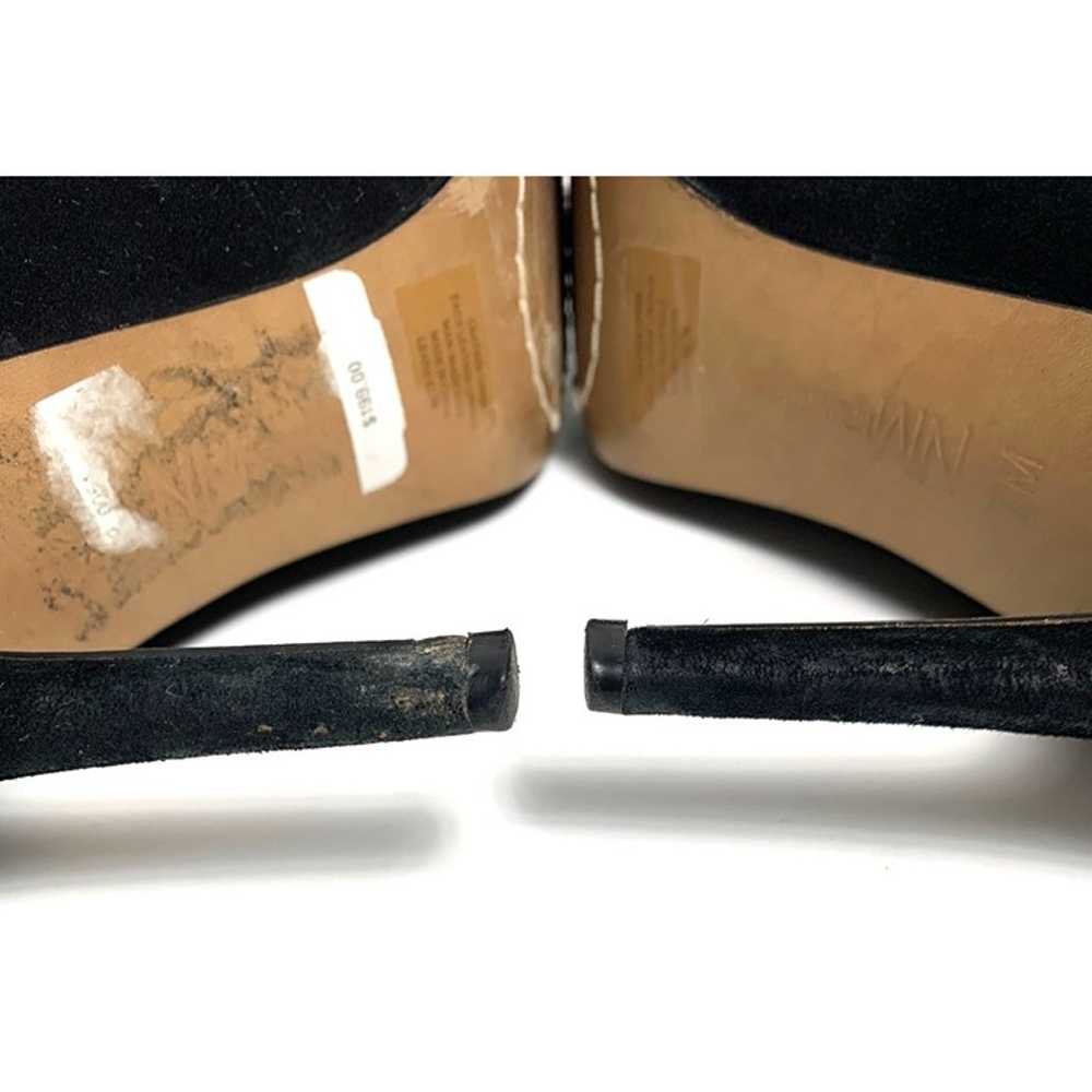 Neiman Marcus Black Leana Suede High Collar Pumps… - image 8