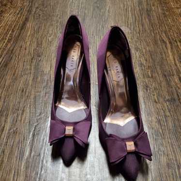Ted Baker purple bow heels. - image 1