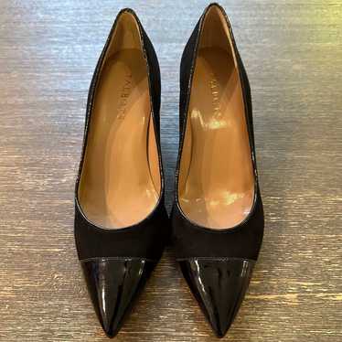 TALBOTS Diane Black Suede & Patent Leather Kitten… - image 1