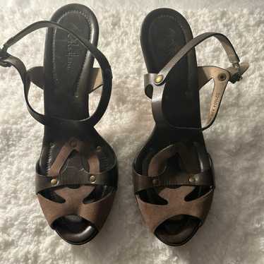 Cole Haan Brown Leather & Suede Sandals/Heels - image 1