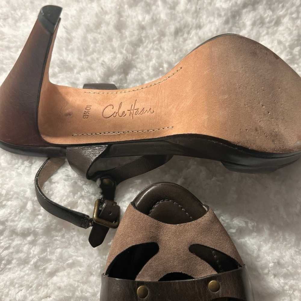 Cole Haan Brown Leather & Suede Sandals/Heels - image 4