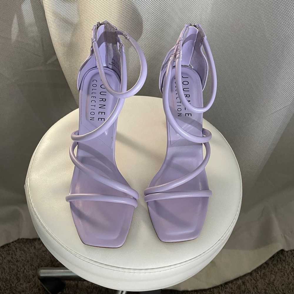 Journee collection purple strap heels - image 2