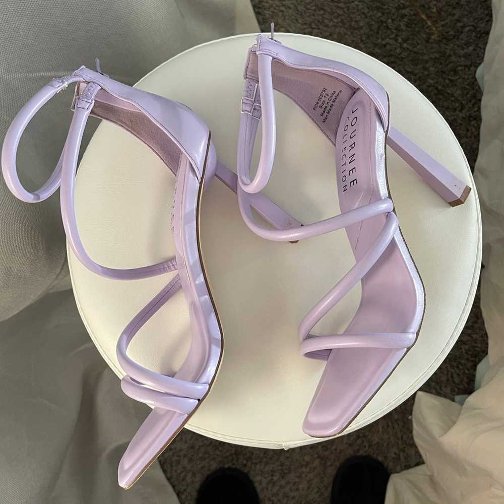 Journee collection purple strap heels - image 3