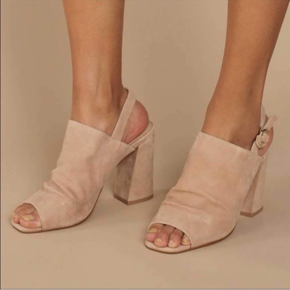 Chinese Laundry Kristen Cavallari Tan Block Heels - image 1