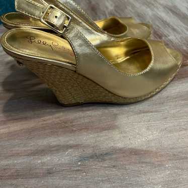 Lilly Pulitzer Gold Wedge