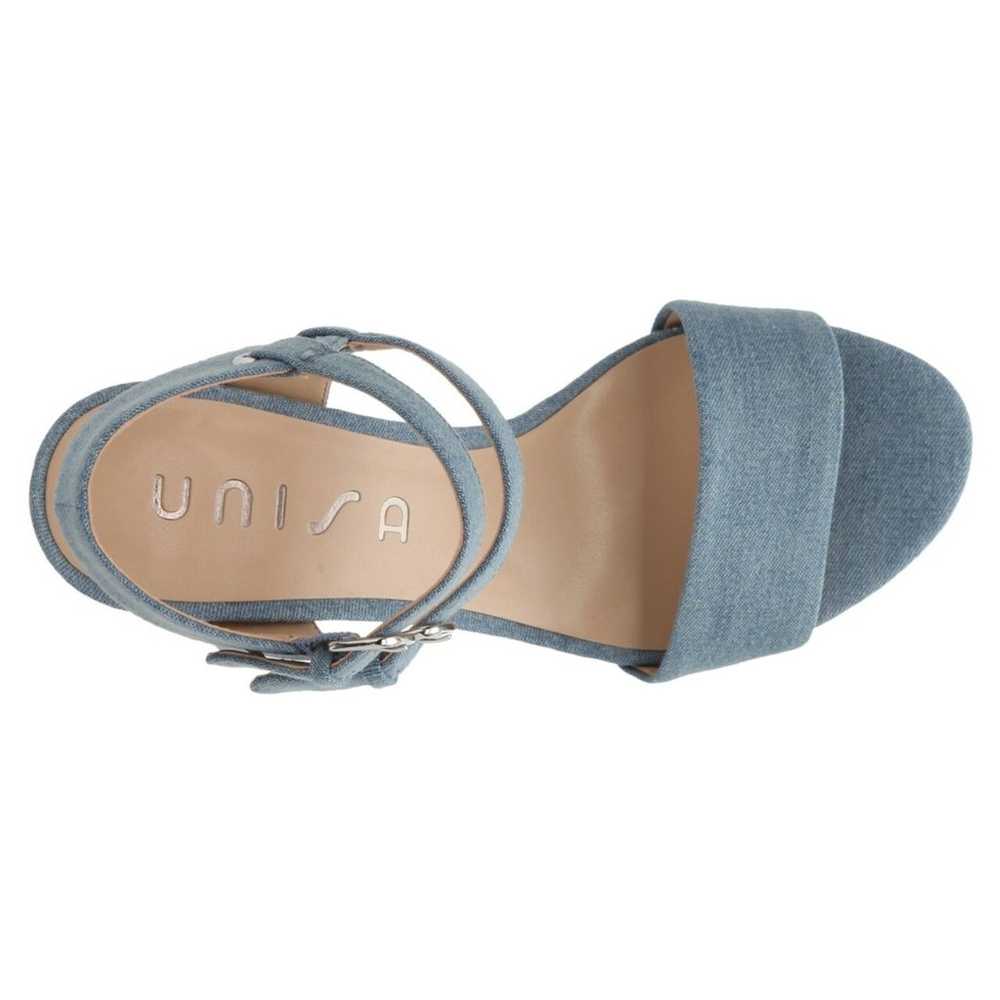 Unisa Reiaa Suede Ankle Strap Block Heel Denim Bl… - image 4